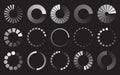 Isolated loading icon set on white background. Royalty Free Stock Photo
