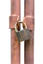 Isolated lock key Royalty Free Stock Photo