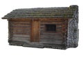 Isolated Log Cabin Royalty Free Stock Photo
