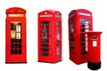 Isolated london red tlephone box Royalty Free Stock Photo