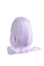 Isolated long hair mauve colored wig