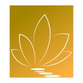 Isolated lotus flower icon Royalty Free Stock Photo