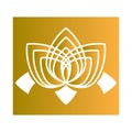 Isolated lotus flower icon Royalty Free Stock Photo