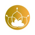 Isolated lotus flower icon Royalty Free Stock Photo