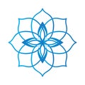 Isolated lotus flower icon