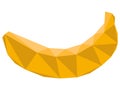 Isolated low poly banana fruit