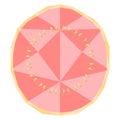 Isolated low poly guava cut Royalty Free Stock Photo