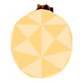 Isolated low poly guava fruit