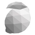 Isolated low poly lemon fruit