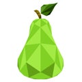 Isolated low poly pear fruit Royalty Free Stock Photo