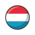 Isolated luxembourg flag icon black design