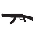 Isolated machine gun icon