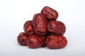 Isolated macro image of Chinese red dates