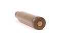 Isolated macro shot of M-16 5. 56mm cartridge Royalty Free Stock Photo