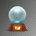 Isolated magic or crystal ball on transparent