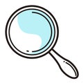 Isolated magnifying glass on a white background