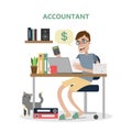 Isolated male accountant.