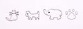 Isolated mammal icons.
