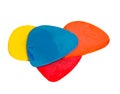 Isolated many of guitar picks on white background with clipping path Royalty Free Stock Photo