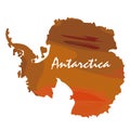 Isolated map of Antartica Royalty Free Stock Photo