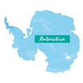 Isolated map of Antartica Royalty Free Stock Photo