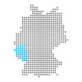 Rhineland-Palatinate on simple map of Germany