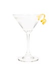 Isolated martini with a lemon twist Royalty Free Stock Photo