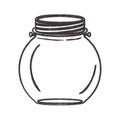 Isolated mason jar design