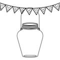 Isolated mason jar design