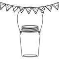 Isolated mason jar design