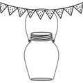 Isolated mason jar design