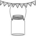 Isolated mason jar design