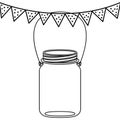 Isolated mason jar design