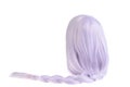 Isolated mauve colored wig with a ponytail