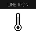 Isolated Measurement Outline. Degree Vector Element Can Be Used For Thermometer, Degree, Temperature Design Concept.