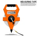 Isolated measuring tape on transparent background