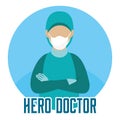 Isolated medical hero doctor icu Royalty Free Stock Photo