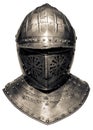 Isolated Medieval Armor Helmet And Gorget Royalty Free Stock Photo