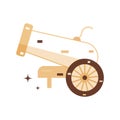 Isolated Medieval Cannon Weapon Icon Vector
