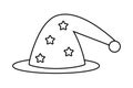 Isolated medieval and fantasy magician hat vector illustration