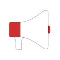 Isolated megaphone icon on a white background