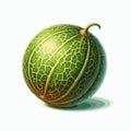 Isolated melon fruit vector illustration Royalty Free Stock Photo