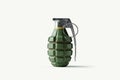 Isolated metal hand grenade with white background Royalty Free Stock Photo