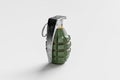 Isolated metal hand grenade with white background Royalty Free Stock Photo