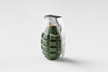 Isolated metal hand grenade with white background Royalty Free Stock Photo
