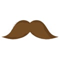 Isolated mexican hipster mustache