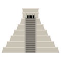 Isolated mexican pyramid