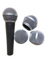 Isolated microphone and accessories Royalty Free Stock Photo