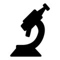 Isolated microscope silhouette