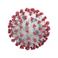 Isolated Microscopic 3D Visualization Of The Covid-19 Corona Virus